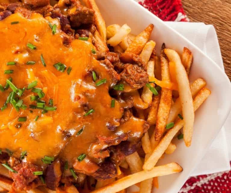 Air Fryer Chili Cheese Fries Fork To Spoon