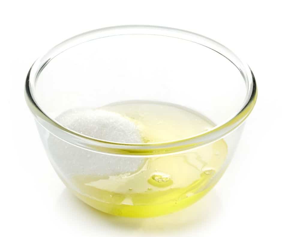 Egg Whites and Sugar in Bowl