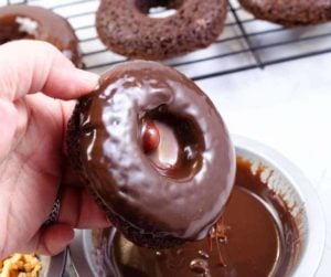 Air Fryer Chocolate Cake Mix Donuts