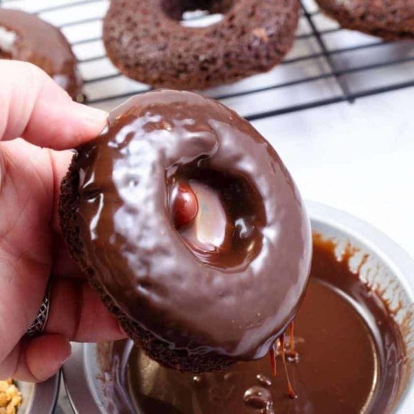 Air Fryer Chocolate Cake Mix Donuts Fork To Spoon