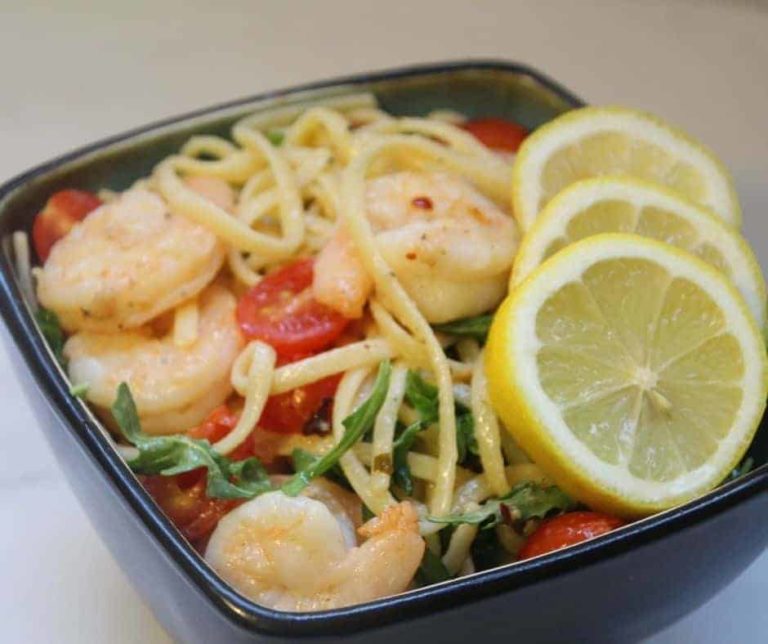 Air Fryer Garlic Butter Shrimp Scampi Fork To Spoon