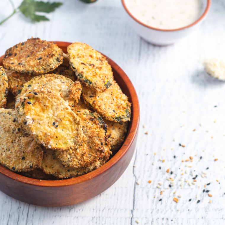 Air Fryer Everything Bagel Zucchini Chips