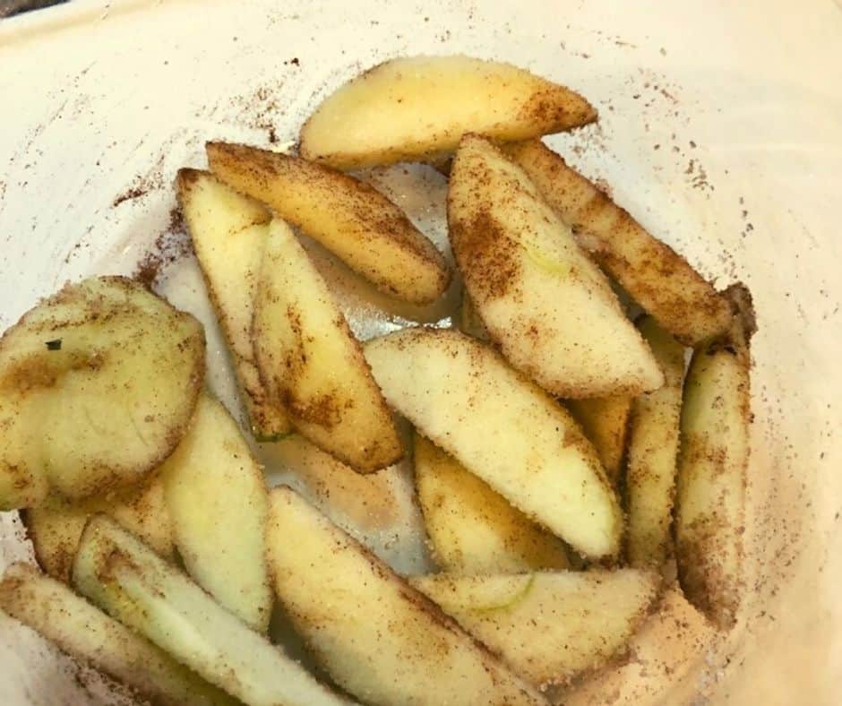 Apples Coated with Cinnamon and Sugar