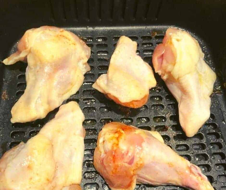 BBQ Chicken in Air Fryer Basket