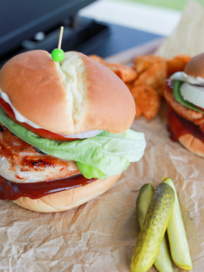 Blackstone BBQ Chicken Burgers