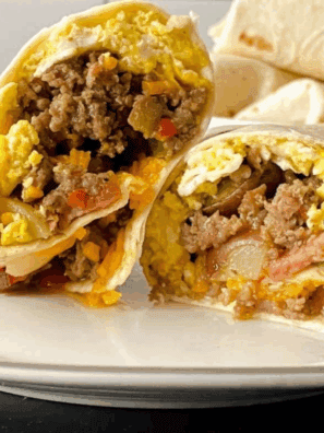 Copycat Burger King Egg-Normous Breakfast Burrito Recipe