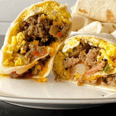 Copycat Burger King Egg-Normous Breakfast Burrito Recipe