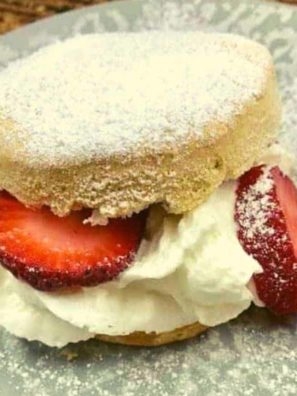 Air Fryer Biscuit Strawberry Shortcake