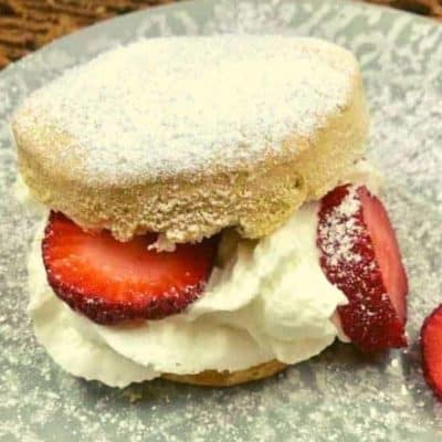 Air Fryer Biscuit Strawberry Shortcake