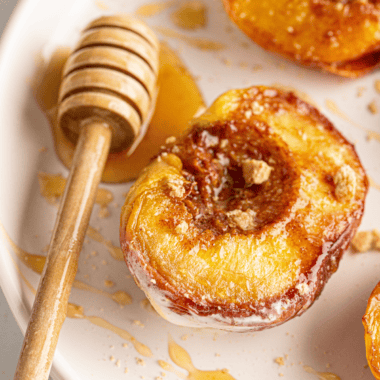 Easy Air Fryer Peaches With Brown Sugar and Cinnamon