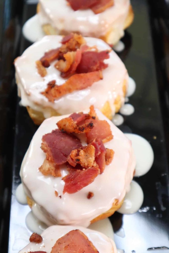 Air Fryer Bacon Salted Caramel Donuts