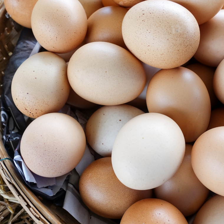 Instant Pot Egg Loaf batch of eggs in a basket.