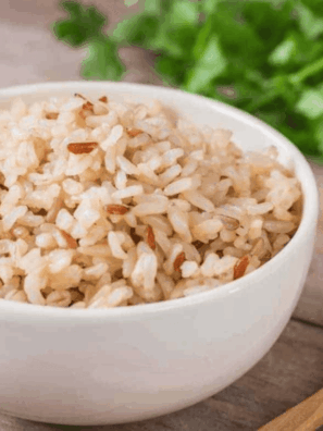 Instant Pot Garlic Brown Rice