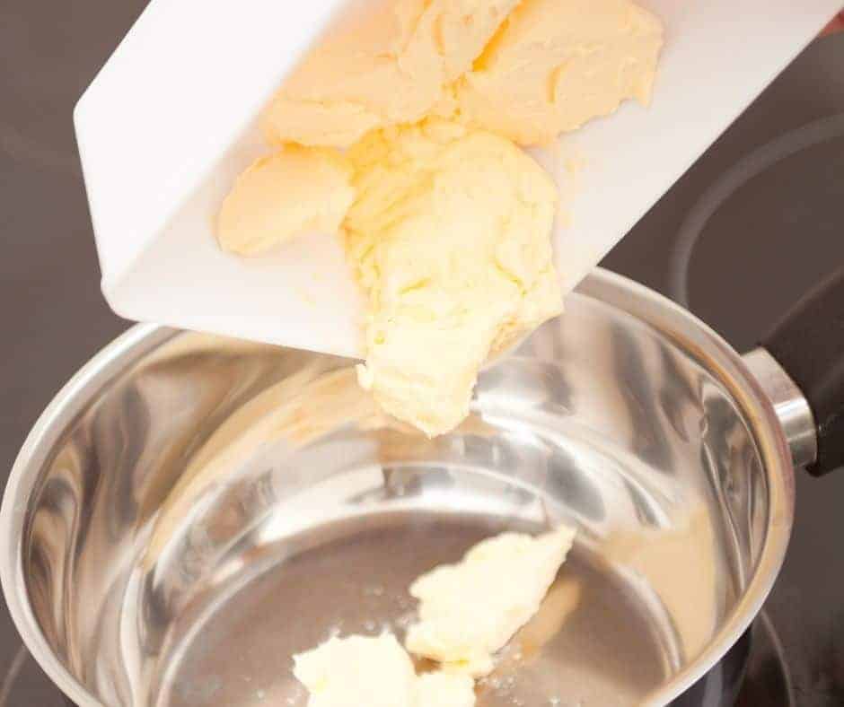 Butter in Saucepan for brownies