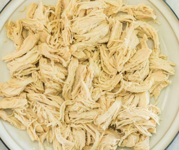 Shredded Chicken on a plate.