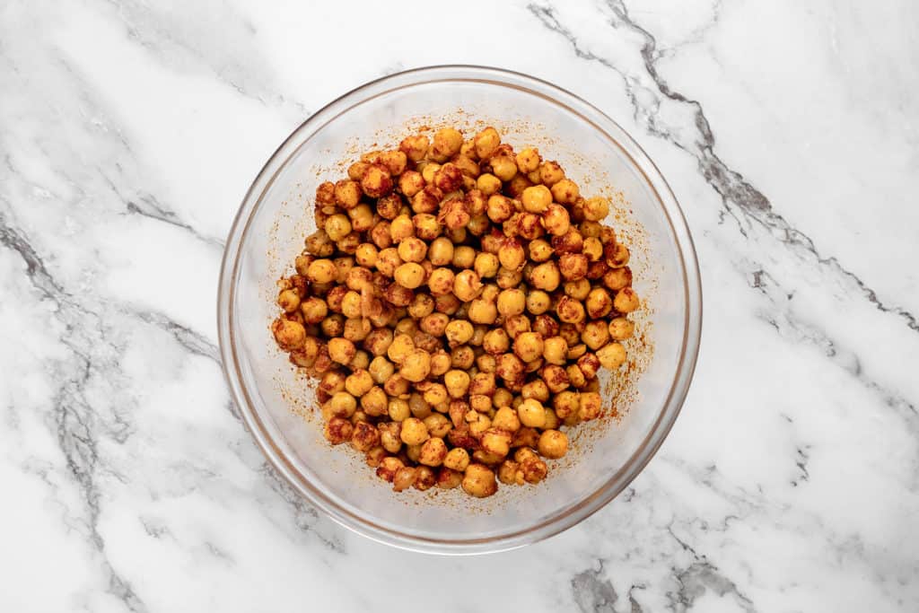 Coat Chickpeas with Spicy Seasoning Mix Air Fyrer