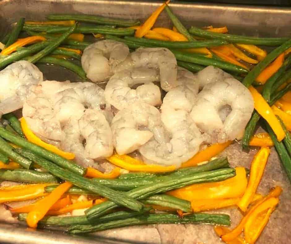 Green Beans, Shrimp and Bell Peppers