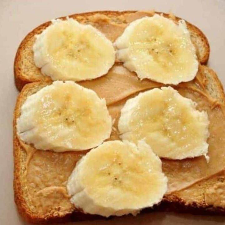 Air Fryer Peanut Butter Banana Toast Fork To Spoon