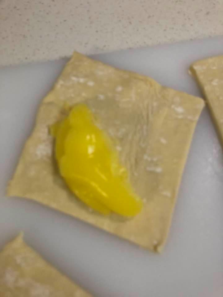 Lemon Pie Filing in Puff Pastry