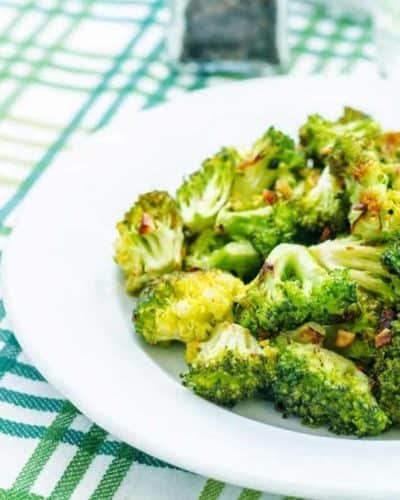 Air Fryer Roasted Broccoli with Garlic