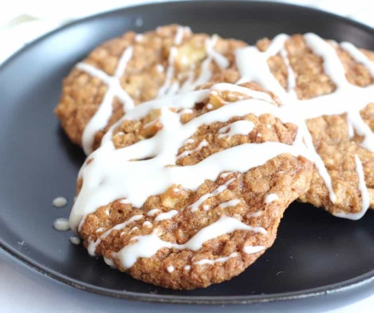 Air Fryer Apple Cinnamon Oatmeal Cookies Fork To Spoon