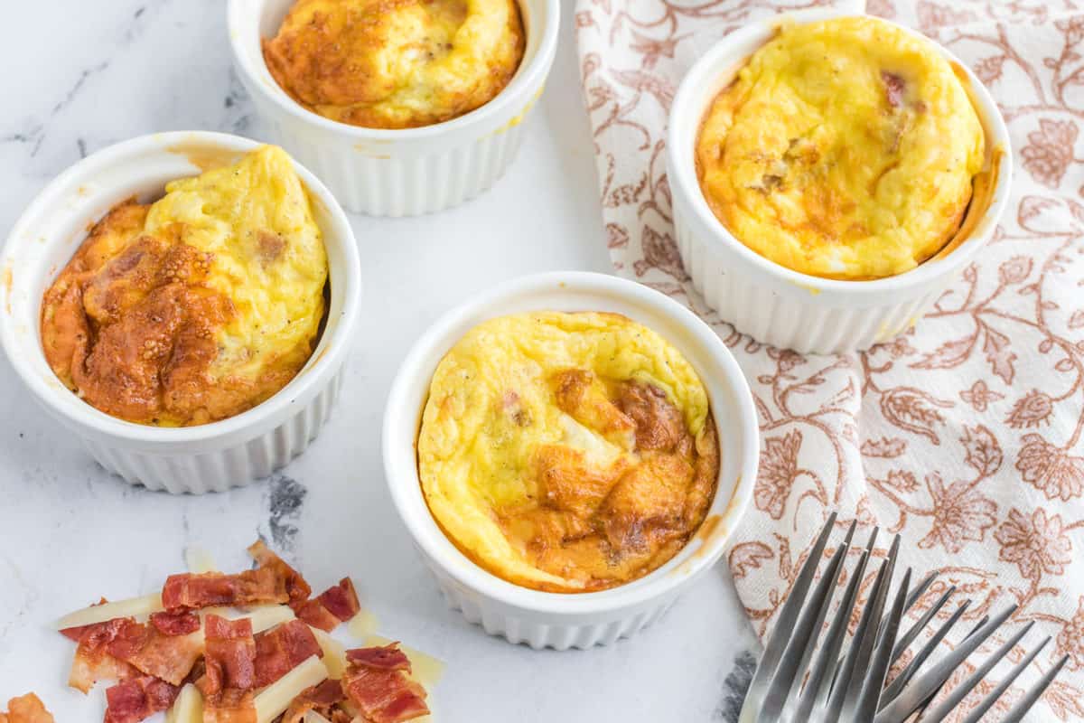 Air Fryer Bacon & Gruyere Egg Frittata Cups Fork To Spoon