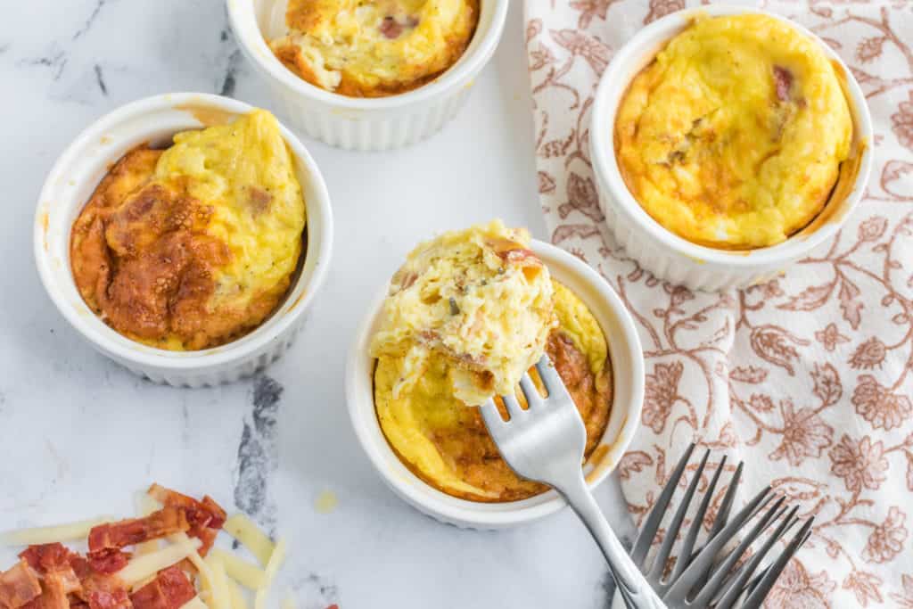 Air Fryer Bacon & Gruyere Egg Frittata Cups