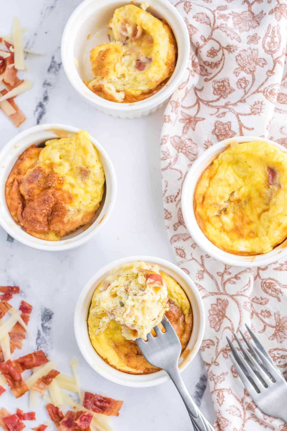 Air Fryer Bacon & Gruyere Egg Frittata Cups Fork To Spoon