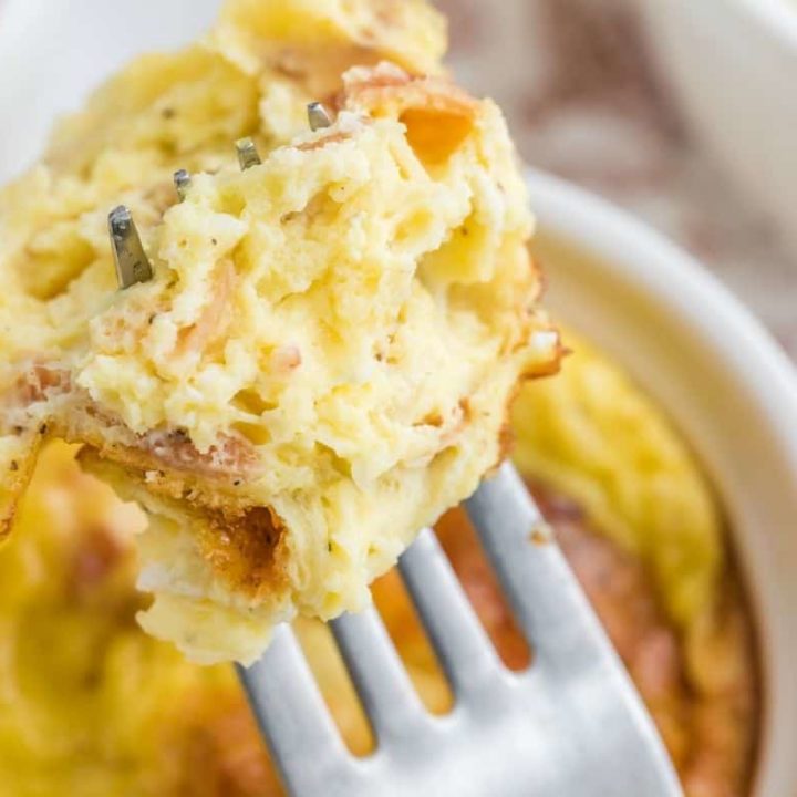 Air Fryer Bacon & Gruyere Egg Frittata Cups Fork To Spoon