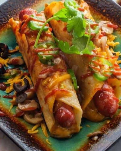 Air Fryer Hot Dog Taquitos