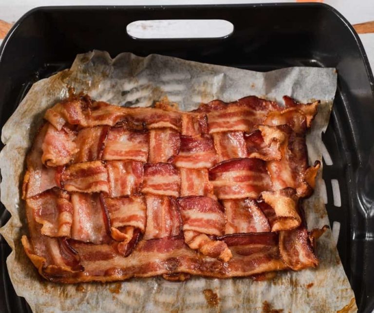 Air Fryer Bacon Weave Fork To Spoon