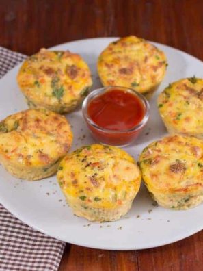 Air Fryer Sausage and Cheddar Egg Muffins