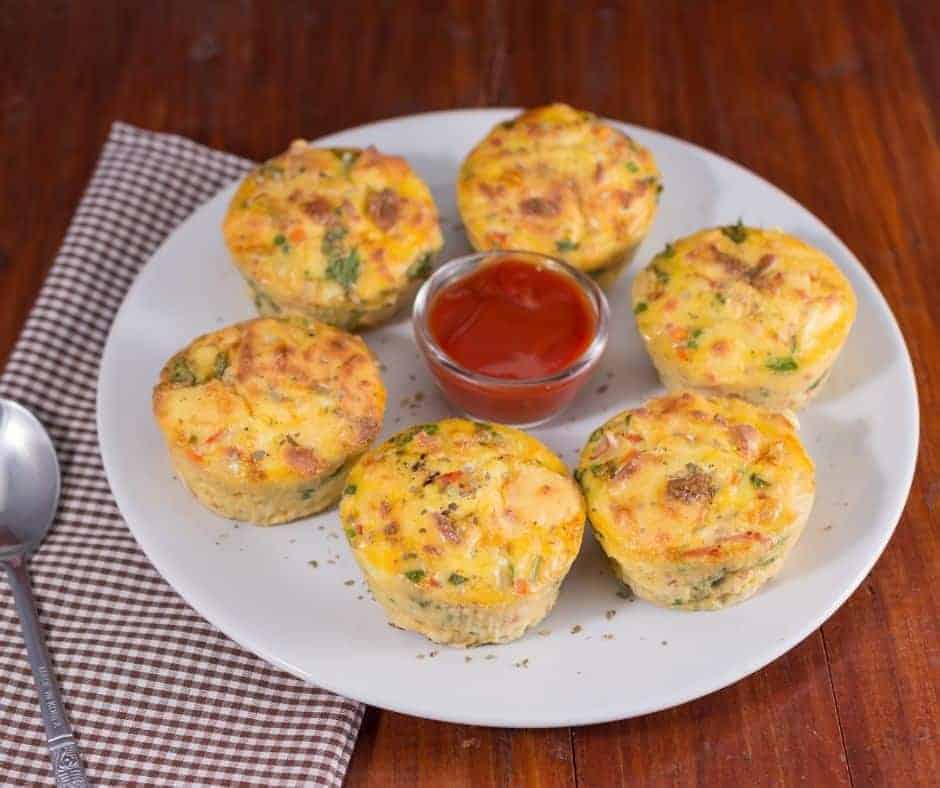 Air Fryer Sausage and Cheddar Egg Muffins
