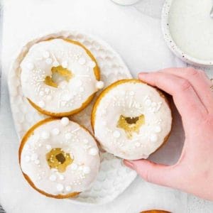Air Fryer Baked Vanilla Donuts is such an easy and delicious breakfast that you can make in minutes!