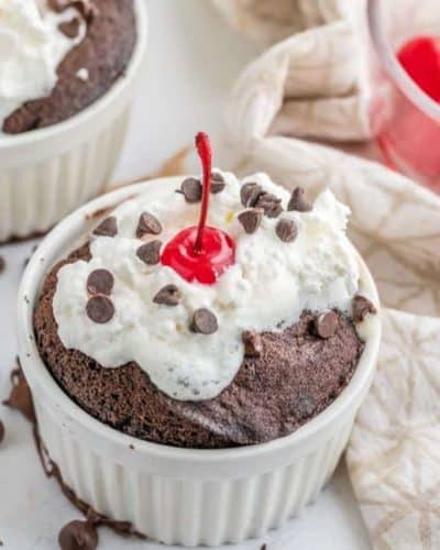 Air Fryer Black Forest Cupcakes