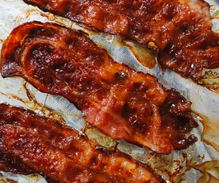 Air Fryer Brown Sugar Candied Bacon Fork To Spoon