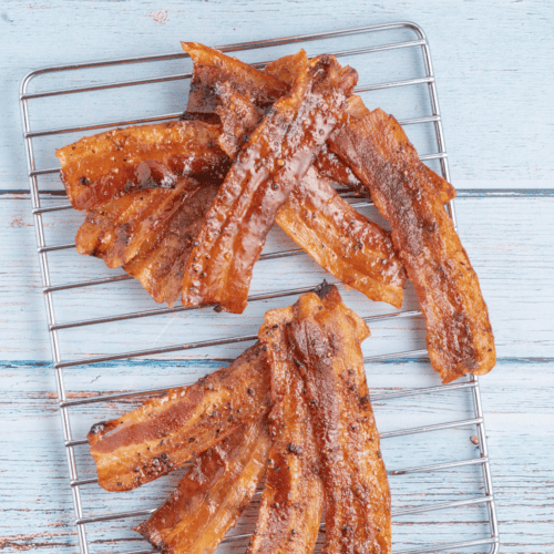 Air Fryer Candied Bacon - Plowing Through Life