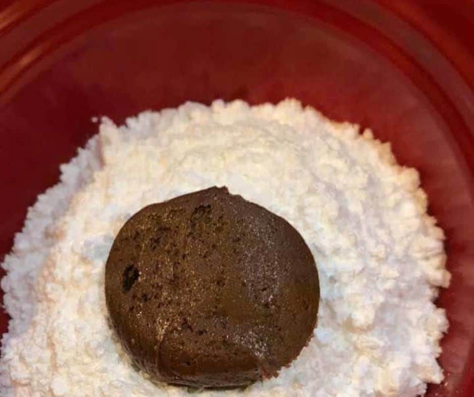 Dip Cookies in Powdered Sugar