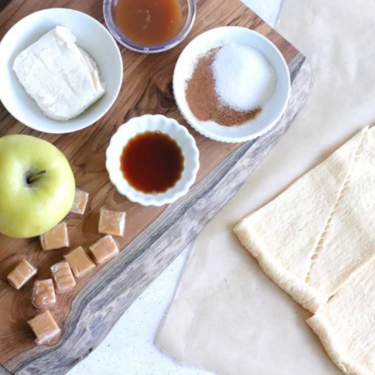 Air Fryer Caramel Apple Danish