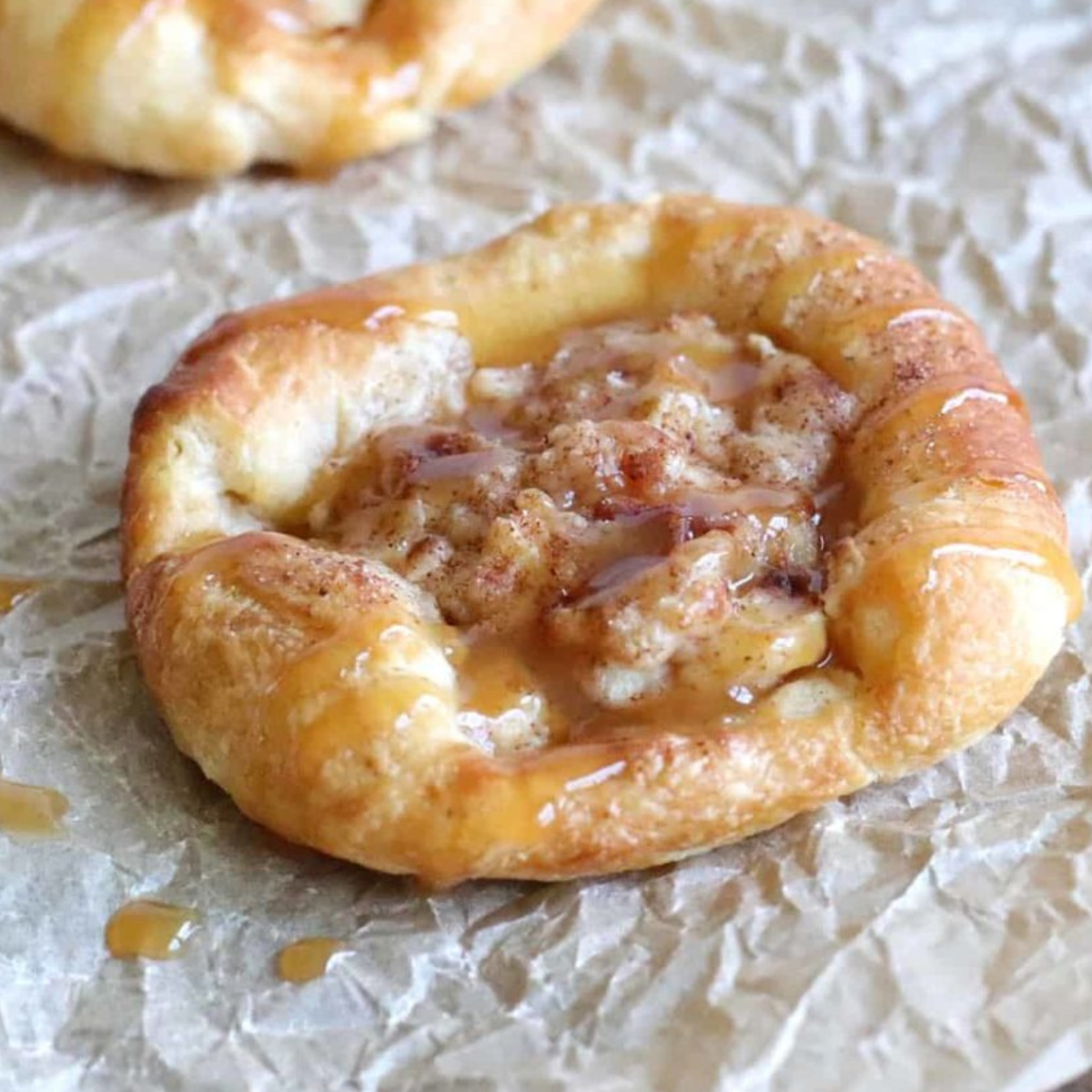 Air Fryer Caramel Apple Danish