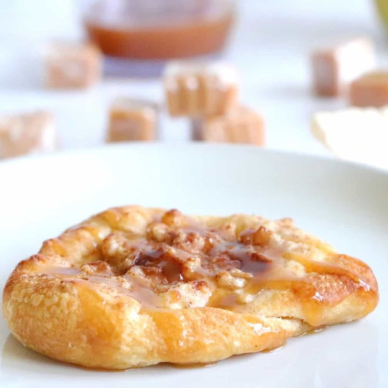 Air Fryer Caramel Apple Danish