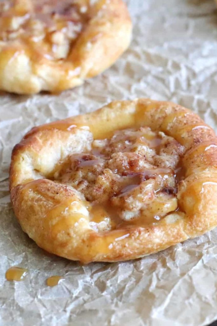 Air Fryer Caramel Apple Danish