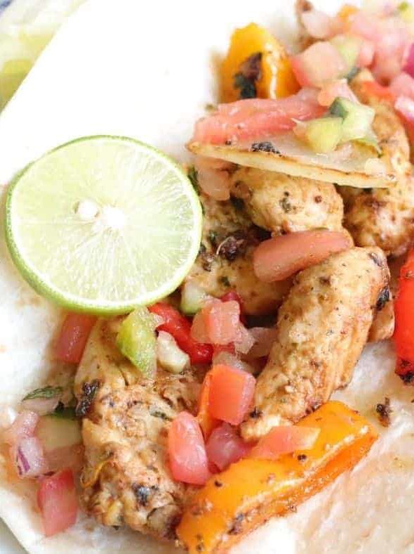 Air Fryer Chicken Fajita Rice Bowl Fork To Spoon