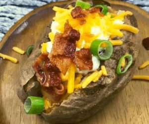 Air Fryer Loaded Baked Potatoes