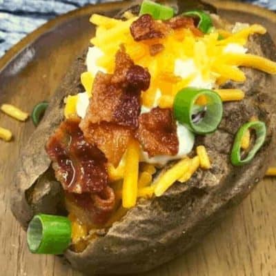 Air Fryer Loaded Baked Potatoes