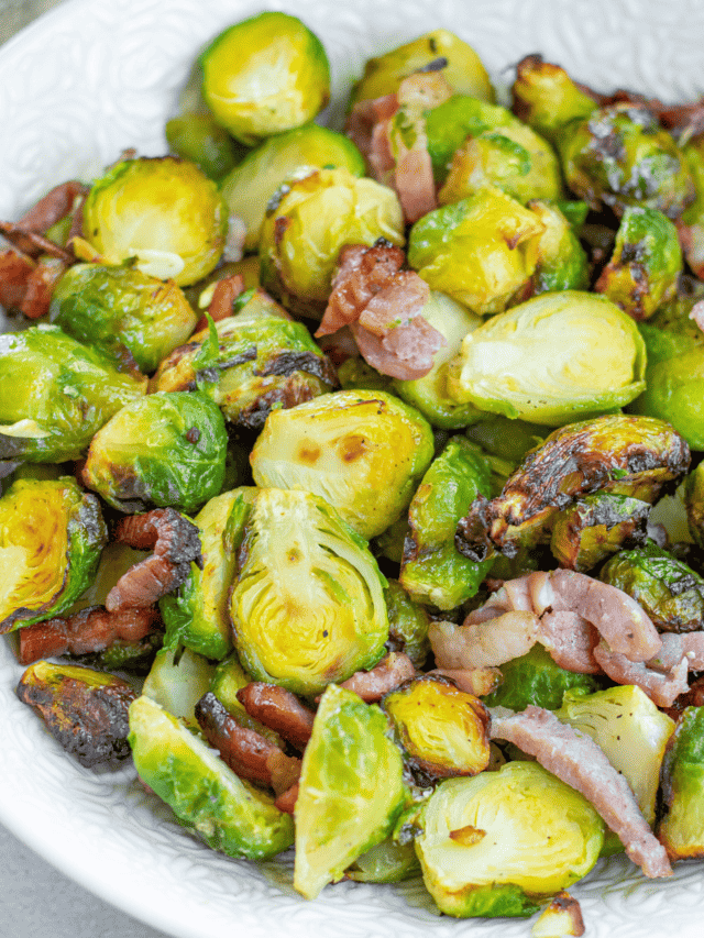 Air Fryer Honey Balsamic Brussels Sprouts Fork To Spoon