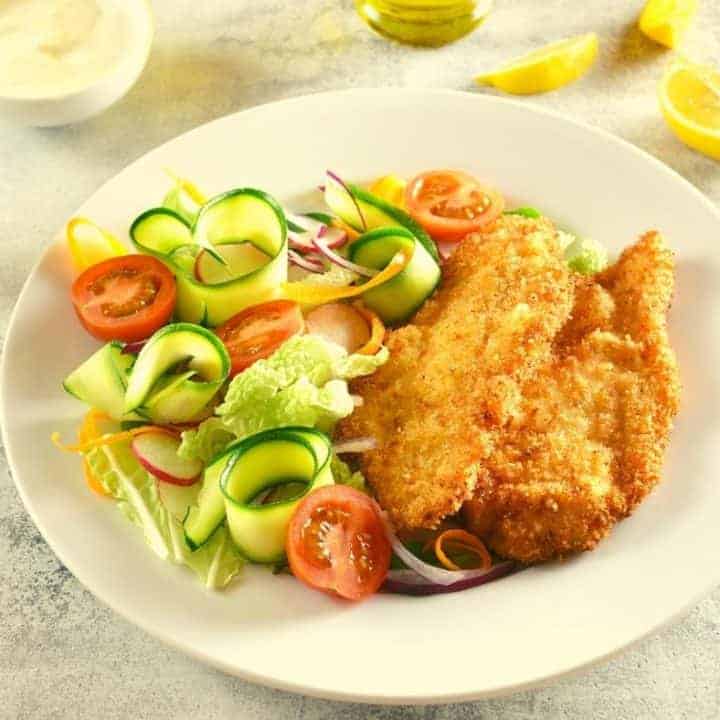 Air Fryer Garlic Panko Chicken Breast Fork To Spoon