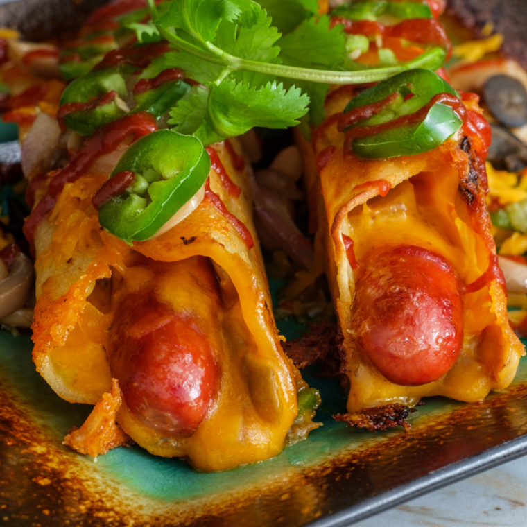 Air Fryer Hot Dog Taquitos