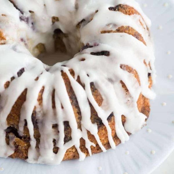 Air Fryer Lemon Blueberry Bundt Pound Cake Fork To Spoon