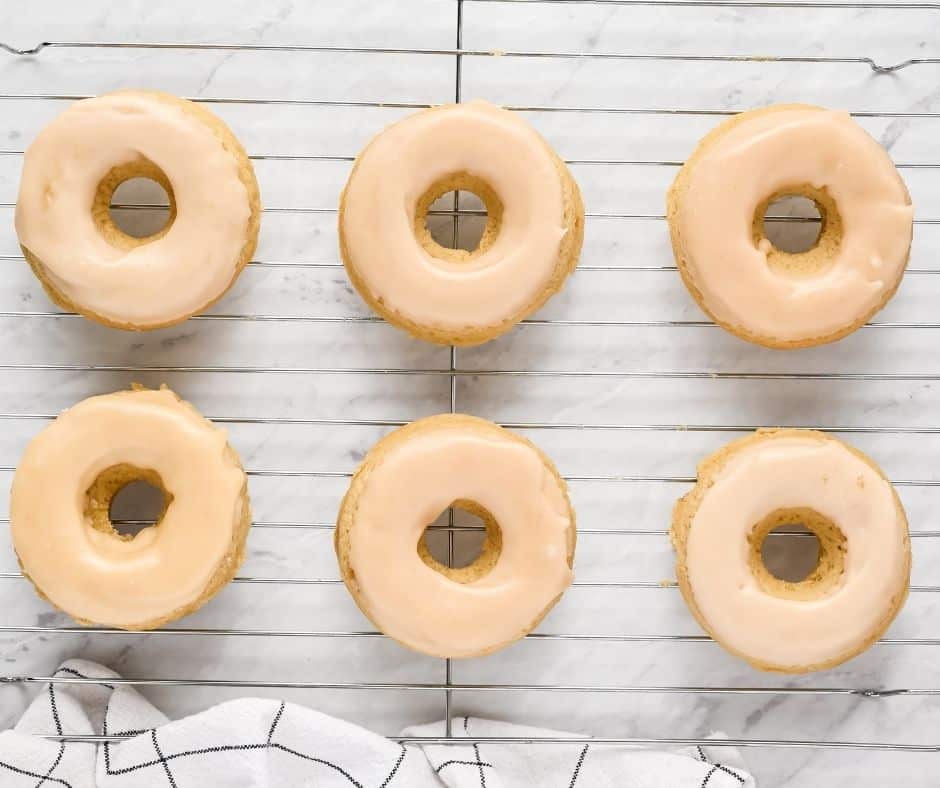 Air Fryer Maple Frosted Donuts